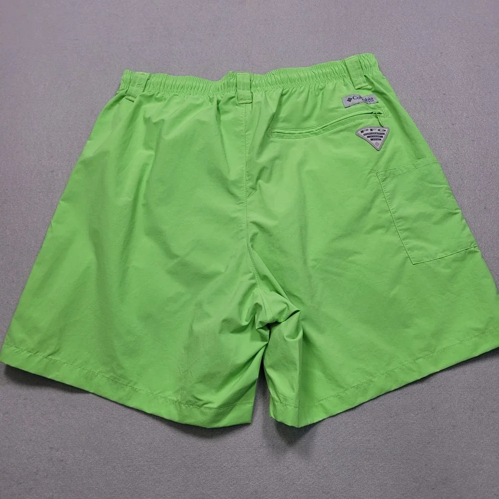 Columbia Backcast III Water Short Mens Small Lime Green FM4009-332 UPF 50 PFG